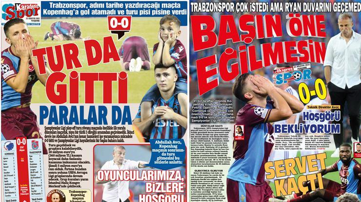 Trabzonspor – Kopenhag maçı sonrası Trabzon yerel gazeteleri nasıl çıktı?