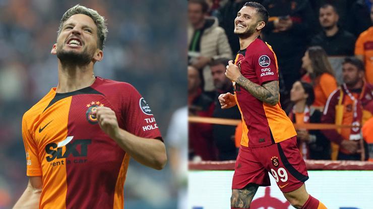 Dries Mertens ve İcardi ilk gol sevincini yaşadı