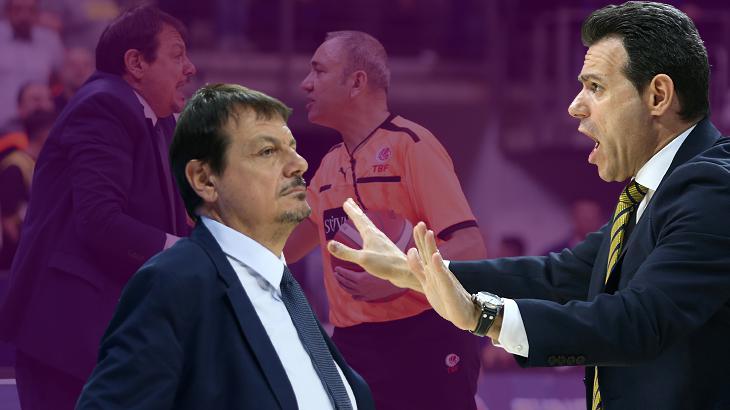 Dimitris Itoudis ve Ergin Ataman çılgına döndü! Dev derbiye damga vuran olay
