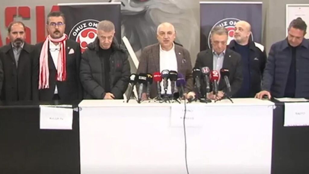 TFF Başkanı Büyükekşi ve kulüp başkanları Beşiktaş’ta ‘Omuz Omuza’